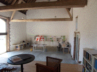 Unfinished main room of Les Coqulicots, by James S. Rossant of James Rossant Architects Unfinished main room of Les Coqulicots, by James S. Rossant of James Rossant Architects