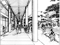 part of second sketch from Dodoma, Tanzania, by James S. Rossant, Conklin + Rossant