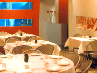 downstairs of Dim Sum Go Go, by James S. Rossant of James Rossant Architects