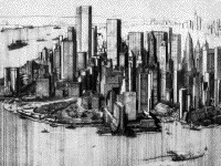 part of a first sketch from the Lower Manhattan Plan by James S. Rossant, Conklin + Rossant part of a first sketch from the Lower Manhattan Plan by James S. Rossant, Conklin + Rossant